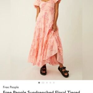 Free People Blush Floral Maxi Dress